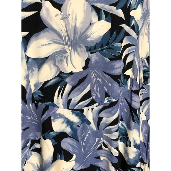 Y2K RABBIT RABBIT RABBIT Floral Lily Print Drop Waist Short Sleeve Dress S-M - Picture 7 of 8